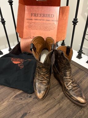 Freebird Women’s Zamora Bronze Snakeskin Boot